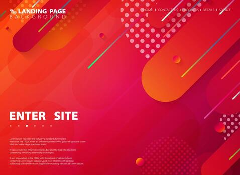 Abstract tech colorful stripe line web landing page background. illustration vector eps10
