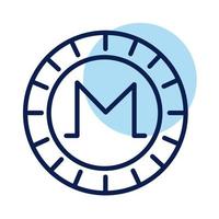 monero crypto currency line style icon vector