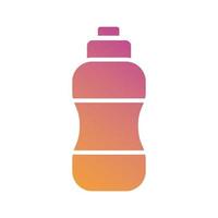 plastic bottle water gradient silhouette style vector