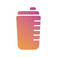 plastic bottle water gradient silhouette style vector