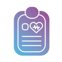 medical check list with document gradient silhouette style vector