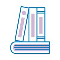 text books closed line style icon vector