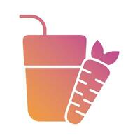 carrot fresh juice gradient silhouette style vector