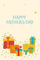 Happy father s day Greeting card with gift boxes Vector Illustration
