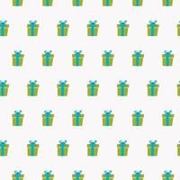 Vector seamless pattern with gift boxes on white background