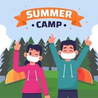 Youth People Ready for Summer Camp vector