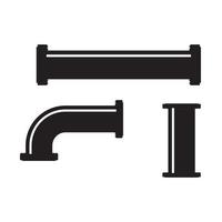 Pipes and plumbing fittings set vector