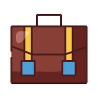 portfolio briefcase line and fill style icon vector