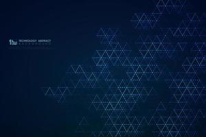 Abstract blue triangle pattern futuristic modern design background. vector