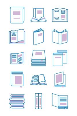 Bundle Of Text Books Line Style Icons Vector Art At Vecteezy