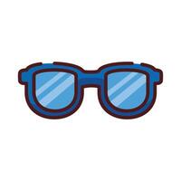 eyeglasses dad accessory line and fill style icon vector