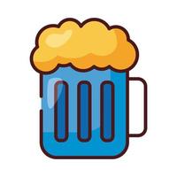 beer jar line and fill style icon vector