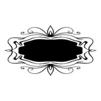 Vector decorative frame in vintage style, isolated on a white background. Elegant item for decorating of invitations, cards, web