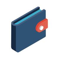 wallet isometric style icon vector design