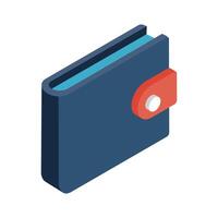 wallet isometric style icon vector design