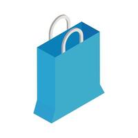 shopping bag isometric style icon vector design