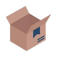 diseño de vector de icono de estilo isométrico de caja de entrega