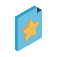 star on website page isometric style icon vector design