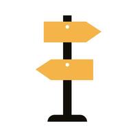 arrow way signal silhouette style icon vector