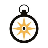 compass guide silhouette style icon vector