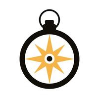 compass guide silhouette style icon vector