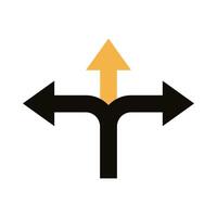 left and right arrows navigations guide line style vector