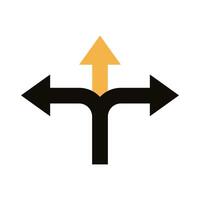 left and right arrows navigations guide line style vector