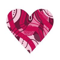 corazón abstracto. silueta abstracta roja en forma de corazón. diseño para el día de san valentín, boda, medicina. ilustración vectorial vector