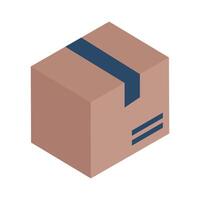 diseño de vector de icono de estilo isométrico de caja de entrega