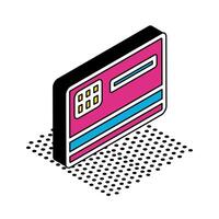 credit card isometric style icon vector design