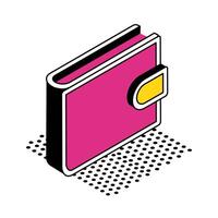 wallet isometric style icon vector design