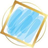 Watercolor Golden Frame vector