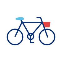 bicycle old line style icon vector