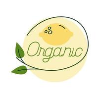 organic nature lettering flat style icon vector