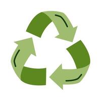 recycle arrows flat style icon vector