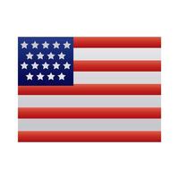 icono de estilo degradado de la bandera de Estados Unidos vector