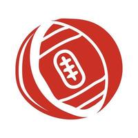 football american sport balloon block style icon vector