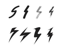 electric Vector lightning icon logo and symbols