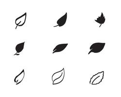 Diseño de logotipo de vector de hoja de árbol de objeto e ilustración de la naturaleza
