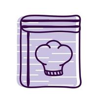 recipe book line and fill style icon vector design