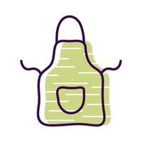 apron line and fill style icon vector design