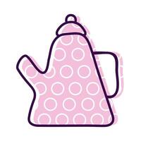 kettle line and fill style icon vector design