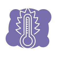 thermometer temperature measure block style vector