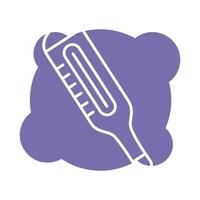 thermometer temperature measure block style vector