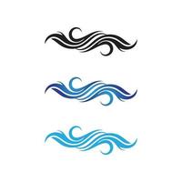 Waves beach logo and symbols template icons app vector