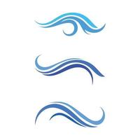 Waves beach logo and symbols template icons app vector