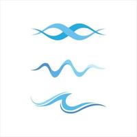 ola de vector de plantilla de logotipo de gota de agua