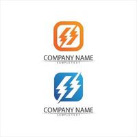 flash electric Vector lightning icon logo and symbols