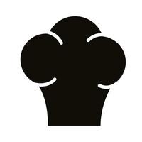 chef hat silhouette style icon vector