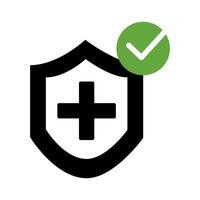 shield secure silhouette style icon vector